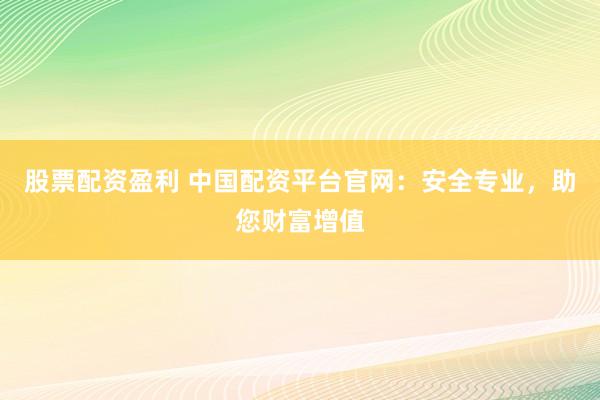 股票配资盈利 中国配资平台官网：安全专业，助您财富增值