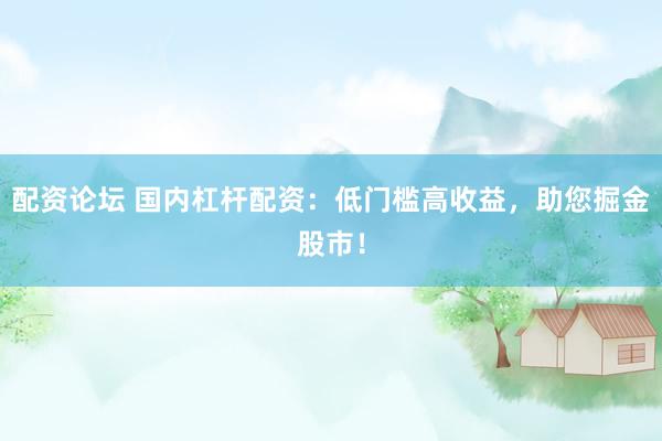 配资论坛 国内杠杆配资：低门槛高收益，助您掘金股市！