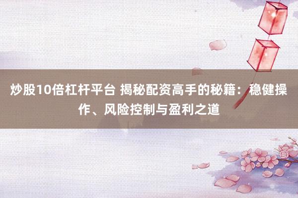 炒股10倍杠杆平台 揭秘配资高手的秘籍：稳健操作、风险控制与盈利之道