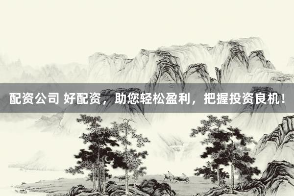 配资公司 好配资，助您轻松盈利，把握投资良机！