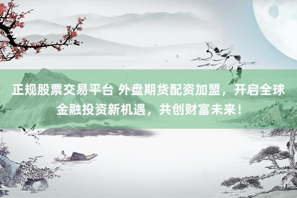 正规股票交易平台 外盘期货配资加盟，开启全球金融投资新机遇，共创财富未来！