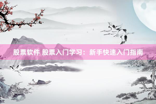 股票软件 股票入门学习：新手快速入门指南
