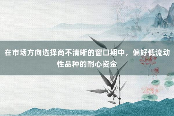 在市场方向选择尚不清晰的窗口期中,偏好低流动性品种的耐心资金