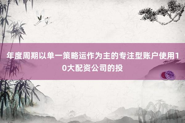 年度周期以单一策略运作为主的专注型账户使用10大配资公司的投