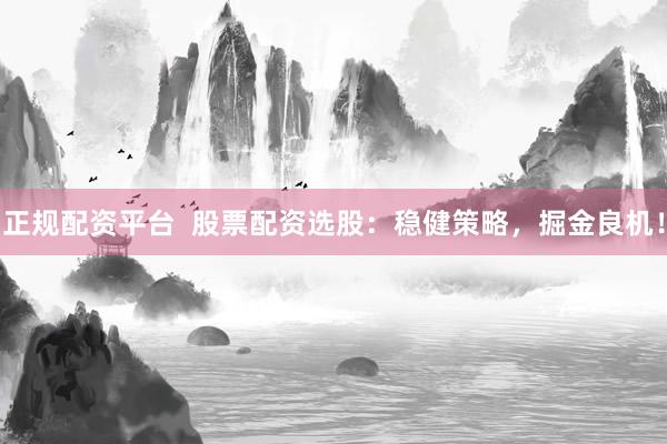 正规配资平台 股票配资选股:稳健策略,掘金良机!